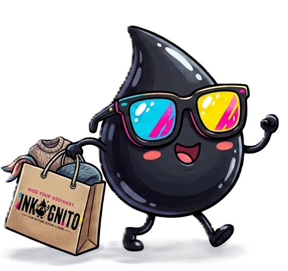 Blot carrying a shopping bag